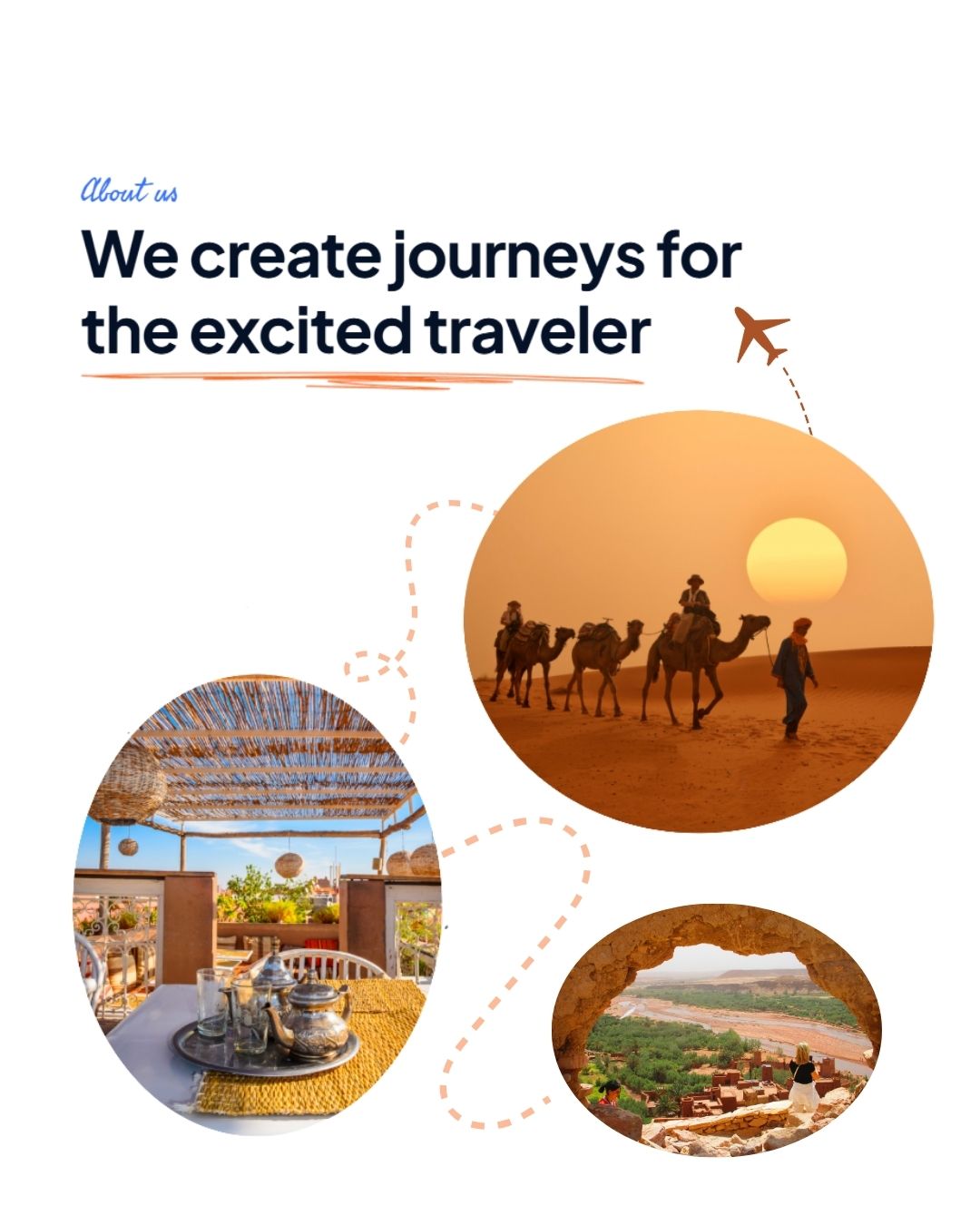 LOCALLY ROOTED, CAREFULLY PLANNED 📍

We are based in Morocco.
Between Agadir and Essaouira, connecting the people.

And being here means we don’t guess. We know 🙏

We work closely with local partners, trying to respond quickly, and stay connected to every detail of your journey. From planning routes to choosing accommodations and experiences. As we choose everything handled with care.

🐫Just travel & be sure you can rely on us. 
Visit Nomadio website and check the routes already available.